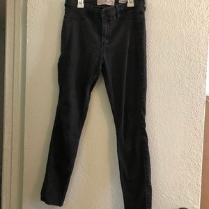Dark grey/black Hollister high rise jean legging  size 7R